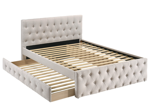 Ensembles de Mobilier de Chambre Modernes <span class=keywords><strong>Lit</strong></span> Double/Queen en Tissu avec Tête de <span class=keywords><strong>Lit</strong></span> Épaisse Luxe Léger et <span class=keywords><strong>Lit</strong></span> <span class=keywords><strong>Gigogne</strong></span> à Prix Avantageux - Product Image 2