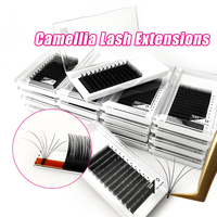 Abonnie J B C D Curl Camélia Cils Cachemire Vison Extension de Cils Individuels Coréen Mat Noir Volume Cils Extension