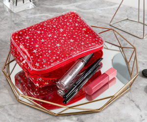 Factory Direct Selling Simple Star Pattern PVC <b>Makeup</b> <b>Bag</b> with Zipper for Cosmetics on Trips - Product Image 3