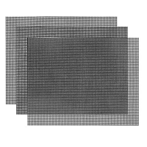 重型烧烤不粘烹饪板衬垫可重复使用烧烤烤盘网一套3个烧烤烤盘网