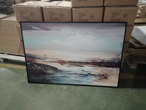 Cuadro Moderno con Paisaje Marino en Tonos Neutros, Arte <span class=keywords><strong>de</strong></span> <span class=keywords><strong>Pared</strong></span> Enmarcado <span class=keywords><strong>para</strong></span> Sala <span class=keywords><strong>de</strong></span> Estar y Espacios Comerciales - Product Image 2