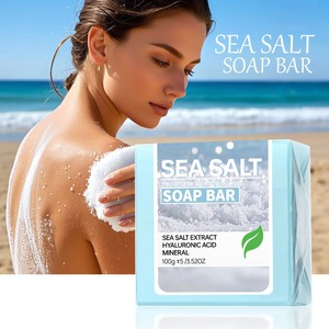 Jabón de Sal Marina en Barra, Jabón Sólido Hecho a Mano con Aceites Esenciales, 100g, para Limpieza Corporal y de Manos - Product Image 5