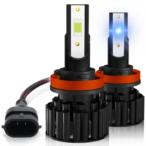 Phare de voiture Focos Bombilla Led H7 12000LM 3570 CSP H4 6000K HB3 HB4 9005 9006 H8 H11 Ampoule Led Mini phare automatique bleu glace