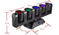 Barre de lumière mobile à faisceau LED 5*80W, faisceau infini rotatif, lumière de scène, 5 têtes, barre mobile à faisceau 400W pour discothèque, DJ, éclairage de scène de boîte de nuit