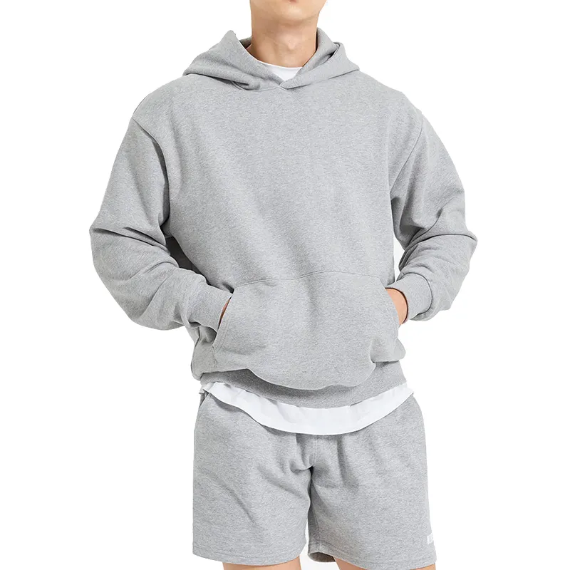 High Quality Custom Logo Pullover Men's Hoodie 100 Cotton French Terry Blank Oversized Men Hoodie