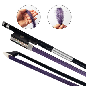 4/4 3/4 1/2 di 1/8 dimensioni <span class=keywords><strong>violino</strong></span> 1/4 violini in fibra di carbonio arco per <span class=keywords><strong>violino</strong></span> con accessori <span class=keywords><strong>viola</strong></span> in vero crine di cavallo di ebano - Product Image 1