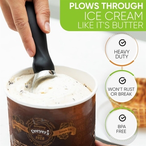 ที่ตักน้ำแข็งแบบหนาพิเศษ สำหรับ<span class=keywords><strong>ทำ</strong></span>เจลาโต้ ซอร์เบต์ แป้ง<span class=keywords><strong>ค</strong></span>ุกกี้ แคนตาลูป โยเกิร์ตแช่แข็ง - ใช้กับเครื่องล้างจานได้ - Product Image 6