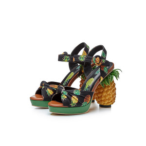Pineapple Sandalias De Frutas New Design Luxury High Quality Color 2025 Women Bandana <b>Platform</b> Sandals All Anti-Slip Rubber - Product Image 4