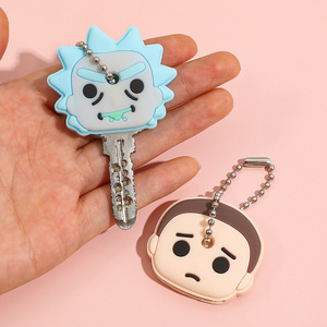 Cover per Chiavi in Silicone a Tema Rick e <span class=keywords><strong>Morty</strong></span>, Custodia Protettiva Creativa, Portachiavi Pendente per Studenti - Product Image 2