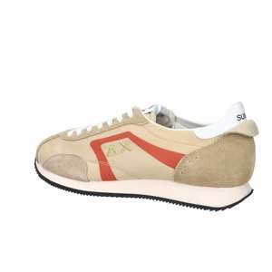 Sun68 Baskets rétro à lacets pour hommes Z36124 Chaussures tendance en toile beige Talon de 2 cm 40 41 42 43 44 45 - Product Image 5