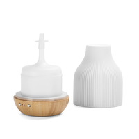 Diffuseur d'arômes intelligent grande capacité en bambou naturel, humidificateur ultrasonique à arrêt automatique et fonctionnement silencieux pour le bureau