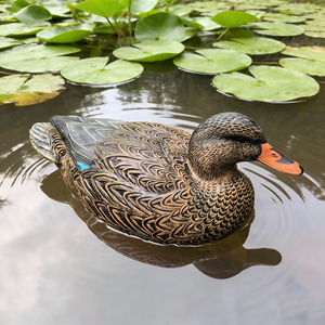 Señuelo de Pato Mallard Flotante con Plumas - Señuelo de Plástico Simulado para Caza al Aire Libre y Decoración de Jardín, Piscina y Lago - Product Image 3