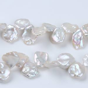 ไข่มุกน้ำจืดทรงบาร็อคธรรมชาติขนาด 12-15 มม. คุณภาพดี 37 รู รูปทรงกลีบดอกไม้ สำหรับงาน DIY ทำมือ วัสดุไข่มุกเม็ดเดี่ยว - Product Image 2