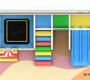 Équipement de terrain de jeu intérieur à assemblage rapide Trampoline sensoriel pour enfant lumineux Double toboggan Naughty Castle Soft Play pour les cafés scolaires - Product Image 3