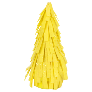 Árbol <span class=keywords><strong>de</strong></span> Navidad Cónico <span class=keywords><strong>de</strong></span> Fieltro Amarillo Limón con Flecos, Decoración Brillante para Primavera, Pascua y Celebraciones - Product Image 3