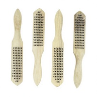 Brosse métallique à manche en bois, 15 rangées, antistatique, anti-étincelles, pour l'élimination de la rouille, qualité industrielle, pour nettoyage de barbecue et ustensiles de cuisine