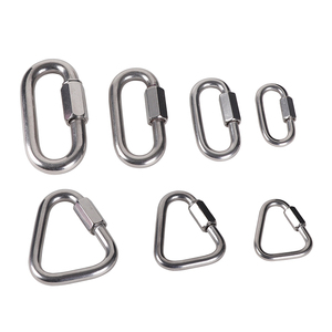 נירוסטה O צורת שרשרת קישורים מחבר קטן טיפוס נעילת Carabiner קישור מהיר - Product Image 6