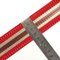 Sangle de rouleau de sangle en polyester et nylon de conception personnalisée Pièces de ceinture à rayures imitation surjeteuse Accessoires pour sacs et vêtements