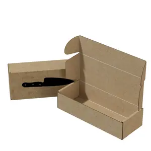 天然牛皮纸工具包装盒可生物降解家用产品纸盒厨房刀定制包装
