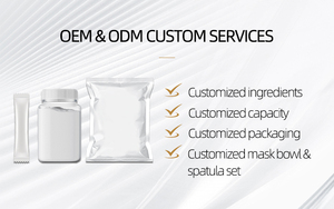 ชุดผงมาส์กหน้า OEM 7 สูตร คอลลาเจน คาเวียร์ กุหลาบ คลอเรลล่า องุ่น คาโมมายล์ ผงมาส์กแห้งสำหรับทำพอกหน้า รับผลิตแบรนด์ส่วนตัว ขายส่ง - Product Image 2