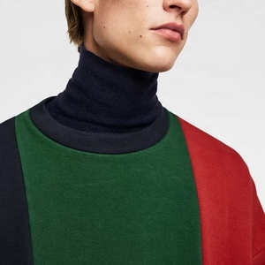 Nouveau design personnalisé <span class=keywords><strong>tendance</strong></span> patchwork couleur hommes pulls à capuche - Product Image 5