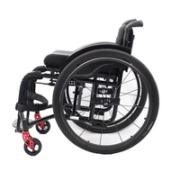 Silla de Ruedas Manual de Aleación de Aluminio Eminent Sports, Certificada por la CE, Ligera, con 1 Año de Garantía, para Personas Mayores y con Discapacidad, para Uso en Exteriores