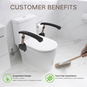 Biểu Tượng Tùy Chỉnh OEM & Odm Flip-up Tay Vịn Nhà Vệ Sinh An Toàn Đường Ray Khuyết Tật Nhà Vệ Sinh Hỗ Trợ Đường Ray Cho Người Cao Niên - Product Image 5