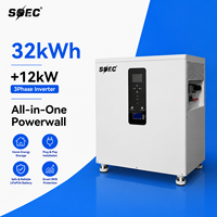 Système de stockage d'énergie solaire domestique SOEC 32 kWh 30 kWh 20 kWh tout-en-un avec onduleur triphasé 12 kW et batterie LiFePO4 51,2 V