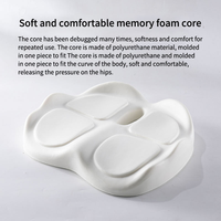 Cojín de Asiento con Forma Musical de Espuma Viscoelástica, Antideslizante, Ortopédico, para Aliviar el Dolor de Coxis, para Oficina/Auto, Extraíble y Lavable