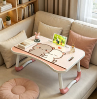 Bureau d'ordinateur portable pliable en gros, petite table pour étudiants, dortoirs et enfants