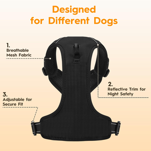 Breathable Soft Mesh Padded Luxury Adjustable Reversible <b>No</b> <b>Pull</b> Custom Reflective Free Sample Nylon Pet Dog <b>Harness</b> Leash Set - Product Image 5