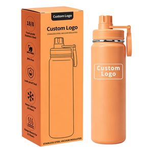 Custom Color 24oz 750ml Double Wall Insulated Vacuum Flask Double Wall Stainless Steel Large <b>Water</b> <b>Bottle</b> for Hiking - Product Image 3