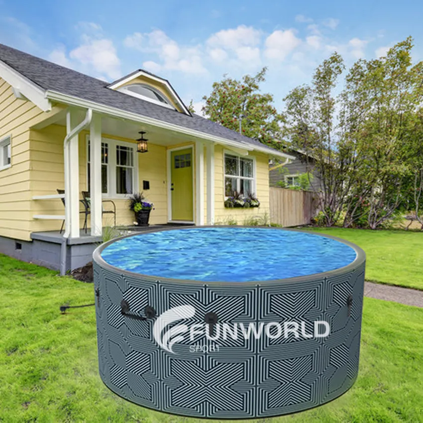 Funworldsport promoción de ventas más barata bañera de hidromasaje inflable modelo 2-4 personas bañeras de hidromasaje al aire libre y bañera gran spa al aire libre