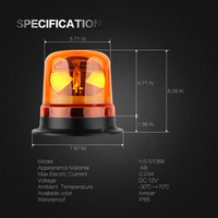 MOXI prix d'usine système d'éclairage automatique 7.87 \ "balise halogène stroboscopique avertissement lumière LED Abarth voitures nouvel état faisceau d'inondation