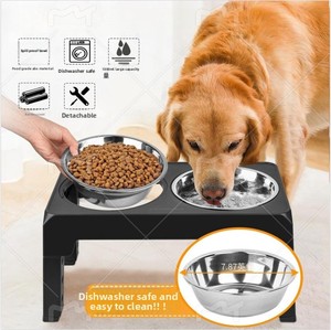 Comederos Elevados para Perros, Modernos, Plegables, Ecológicos, Ajustables, de Acero Inoxidable, para Razas Gigantes, Impermeables - Product Image 5