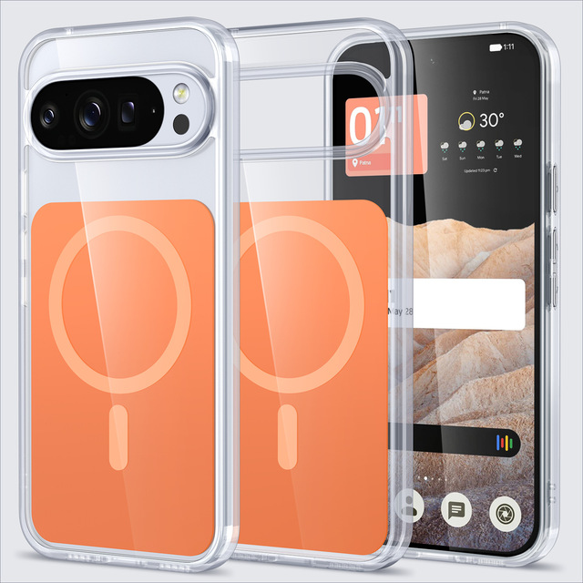 Anti Yellow Clear Transparent Magnetic Phone Case Hard Shockproof Cover for Google Pixel 9 9 Pro 9 Pro XL 9A 10 10 Pro 10 Pro XL