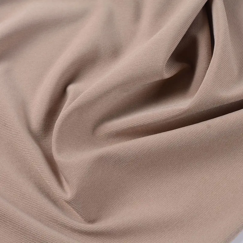 Korea Style 94% Polyester 6% Spandex ITY Plain Jersey Knit Fabric For Women Dress