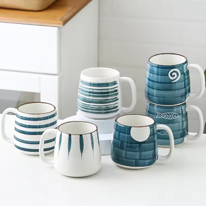 Modern Classic Cartoon Hand-Painted Western Porcelain Ceramic Mug Reusable Dishwasher Microwave Safe Customizable Ins Office - Product Image 2