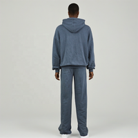 Ensemble de 2 pièces pour homme avec logo personnalisé, sweat-shirt et pantalon, coton lourd délavé, ensembles de sweat-shirts pour homme