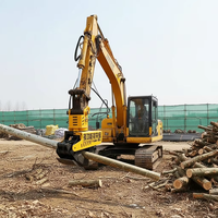 MONDE Scie à grappin hydraulique rotative à 360 degrés pour excavatrice, pince à bois, accessoire de coupe d'arbres pour l'exploitation forestière