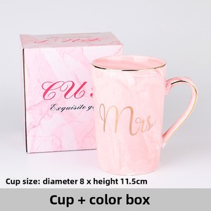 แก้วกาแฟเซรามิกหินอ่อนนอร์ดิกพร้อมฝาช้อนทองชุดของขวัญแต่งงานสำหรับคู่รักวันวาเลนไทน์ออกแบบได้ตามต้องการ - Product Image 6