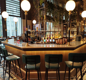 Custom Luxury Design C Shape White Marble Led Iluminado <span class=keywords><strong>Salon</strong></span> Night Club Hotel Furniture <span class=keywords><strong>Bar</strong></span> Counter - Product Image 5