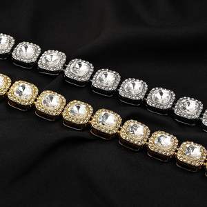 Collar Sencillo de Cristal con <span class=keywords><strong>Cadena</strong></span> Cubana de Diamantes, Joyería de Moda de Gran Venta para <span class=keywords><strong>Hombre</strong></span> y Mujer - Product Image 5