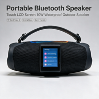 Enceinte Bluetooth portable avec écran tactile LCD 10W, charge Type C pour le camping en plein air