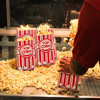 Sacs en papier kraft avec logo personnalisé pour pop-corn au détail dans les supermarchés Vente en gros