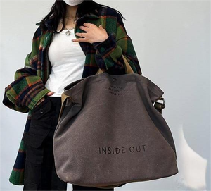 Chaqueta de lona a cuadros de moda de estilo japonés para <span class=keywords><strong>hombre</strong></span>, abrigo pesado grueso con diseño de globo ocular bordado holgado para parejas - Product Image 2