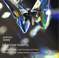 JACKSUN Long K9 Cristal Papillon Décoré Pendentif Lumière Plafond Led Lustre Lampe Nordique Cercle Spirale Escalier Pendentif