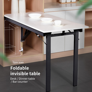 <span class=keywords><strong>Cucina</strong></span> multifunzione salvaspazio bianco <span class=keywords><strong>tavolo</strong></span> pieghevole da caffè montato a parete <span class=keywords><strong>tavolo</strong></span> ripiegabile tavoli da pranzo - Product Image 1