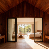 Kit de maison en bois de plage, cabanon en bois, maison préfabriquée, bois de pin préfabriqué, complexe hôtelier
