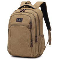 Sac à dos de sport décontracté en toile vintage, grande capacité, multi-poches, résistant à l'eau, pour ordinateur portable, voyage, sac à dos de jour